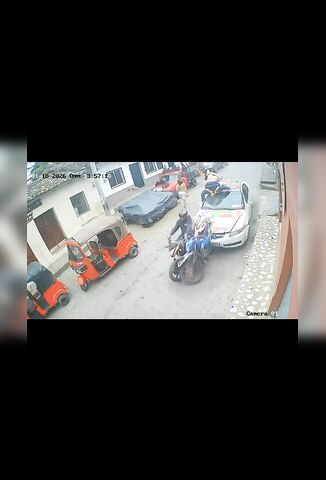 Speeding Car Demolishes Two Bikers In Front