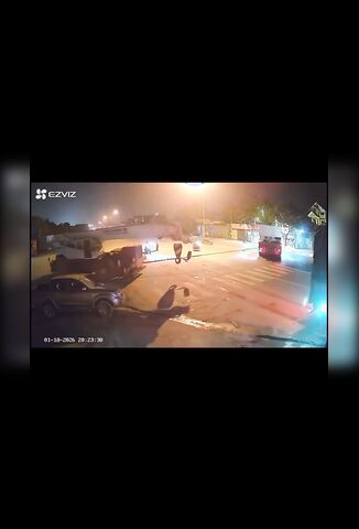 One Biker Stops The Other Loses His Head