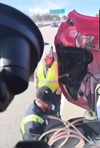 Fattys Fixing A Car Roadside