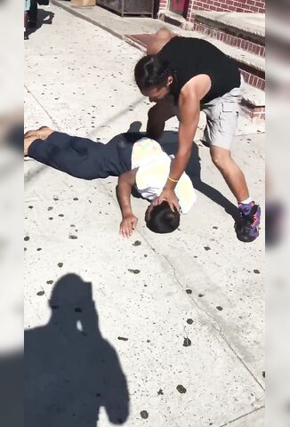 Skull Cracked In Suplex In Street Fight With Follow Up Punches To Be Sure