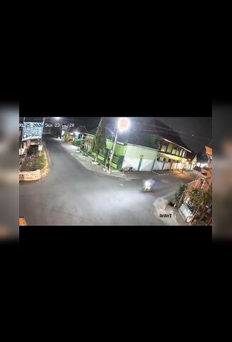 Hit N Run - Biker Sent Flying Into Concrete Wall Driver Gives No Fucks