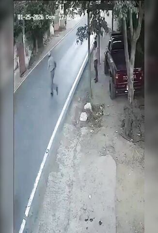 Old Man Crosses The Road At The Wrong Time