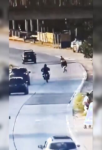 Bike Car Jacker Gets Flipped Like A Pancake