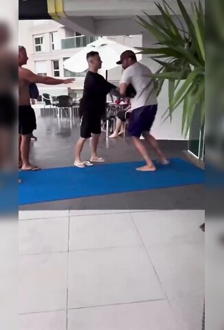 Drunk Guy At The Hotel Pool Gets Knocked Out