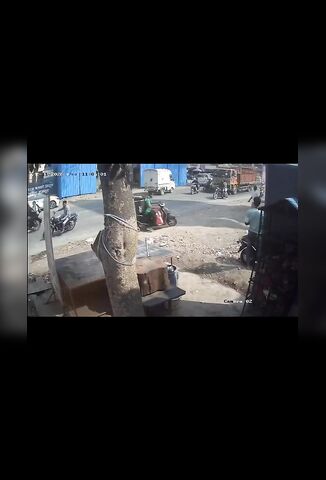 Out Of Control Truck Squashes Bikers In India