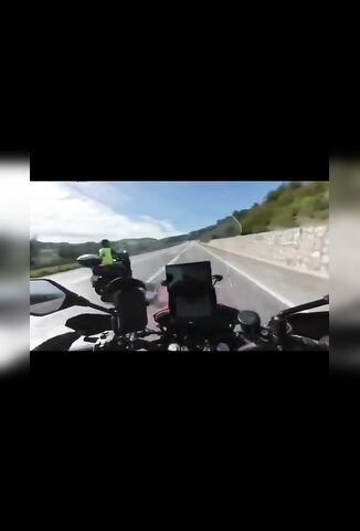 Female Rider Meets Head On With An Oncoming Car