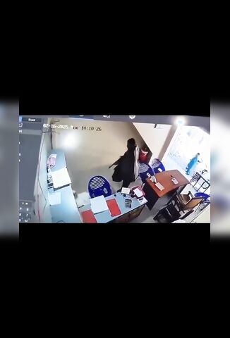 Man Walks Into An office With An AK47 Calmly Shoots A Worker And Walks Back Out
