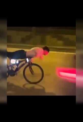 14 year Old On A Bicycle Doing Stunts Hit Head On With Oncoming Car