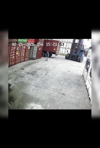Crane Driver Runs Down Port Worker Taking A Leisurely Stroll