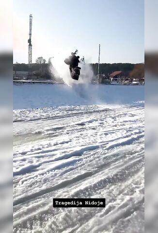 51 Year Old Dumbass Killed Trying To Jump A Snowmobile Over A Port Mole