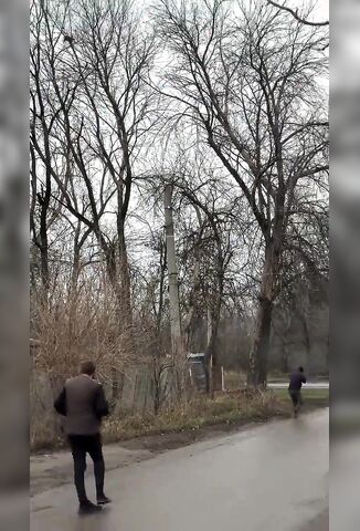 Ukrainian Resident Shoots A Russia Drone