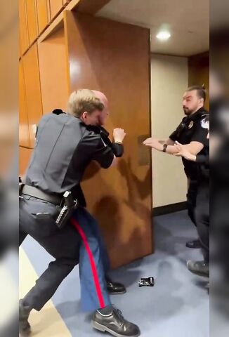 Marines Arm Snapped By Senator During Iran War Protest