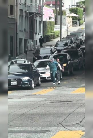 Man Caught Breaking Into Cars Gets Chased And Then Hit