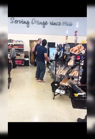 Security Guard Attempts To Stop Customer Buying Anything