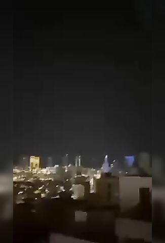 Incredible Angle for Iranian Sahed 136 Drone Striking A Tower In Bahrain