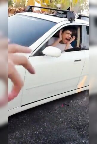 Fatass Gets Whipped Then Clowned By The Driver