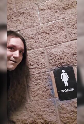 Trans Films Him/Herself Entering Women's Toilets And Licking The Bowls