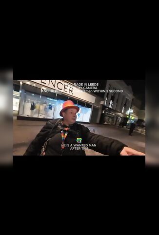 Fat Streamer Gets Punched Out In Leeds Town Centre