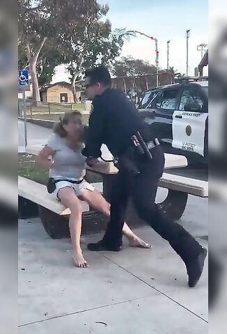 Cop Slams Annoying Woman Into The Concrete