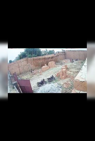 Indian Builders Crushes By Brick Wall