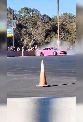 Spectator Gets Wiped Out By Flying Cone