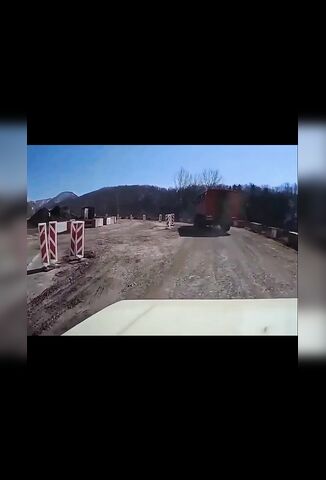 Trucks Brakes Fail Flying Off Mountainside
