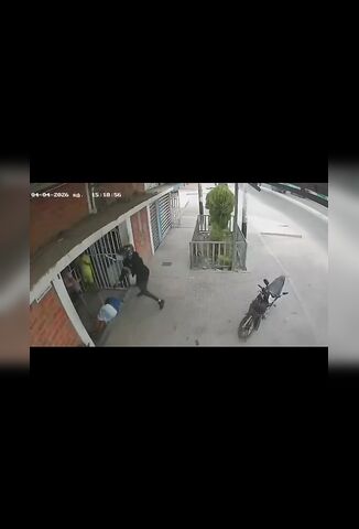 Sneaky Biker Shoots Man In Blue While Recording It On His Phone