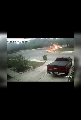 Biker Bursts Into Flames With His Bike In Crazy Accident