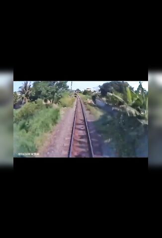 Driver Launched From His Jeep Crossing The Tracks