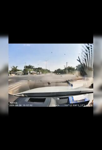 Bikers Ragdolled In Hard Impact At The Crossroads