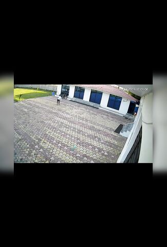 Man With A Long Pole Tests Electricity