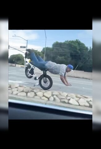 Electric Bike Thief Does The Scorpion