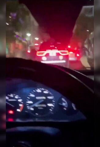 Scooter Rider Makes A Getaway