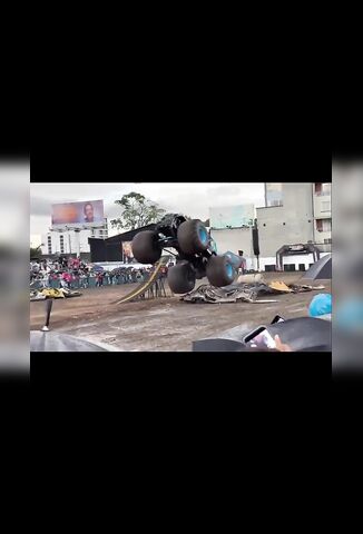 Monster Trucks Brakes Fail And Runs Through Crowd Of Spectators