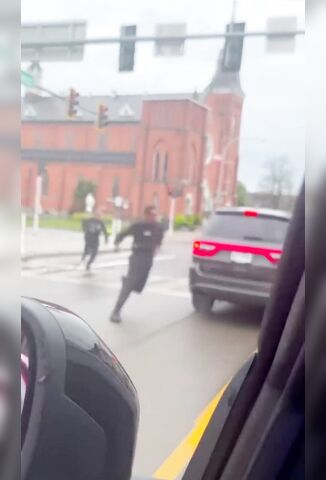 Man With A Knife Gets Shot By Cops