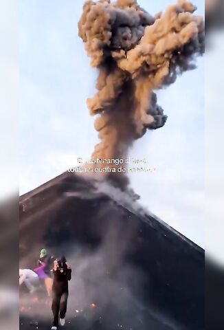 Dumb Tourists Getting A Little Too Close To An Active Volcano